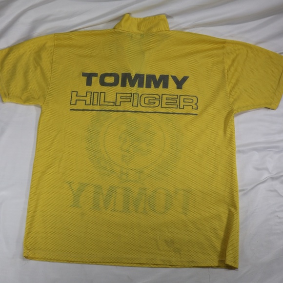 TOMMY HILFIGER Crested Gold Mesh Half Zip Jersey - Picture 3 of 7